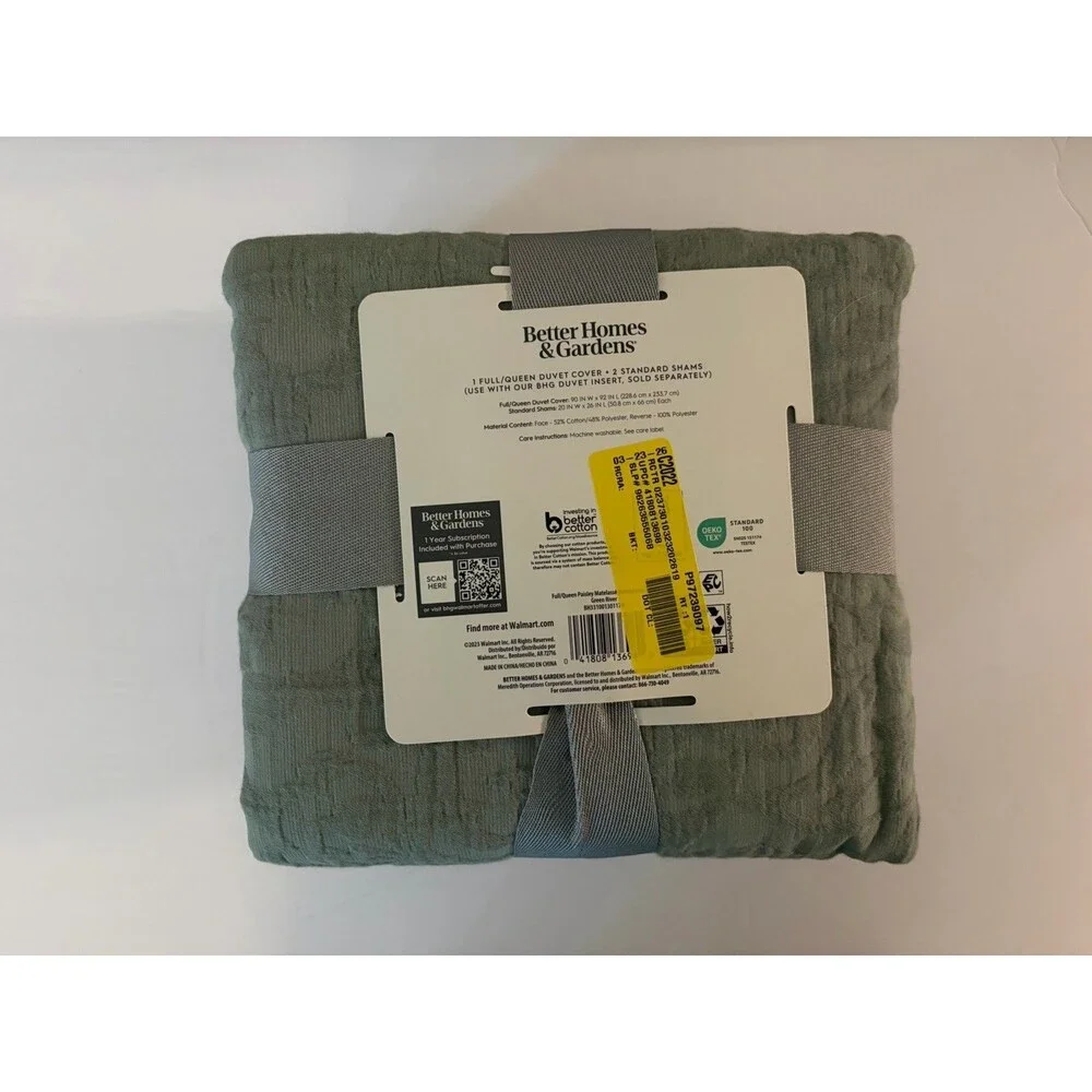 Better Homes & Gardens Sage Green Duvet Cover Set - Full/Queen